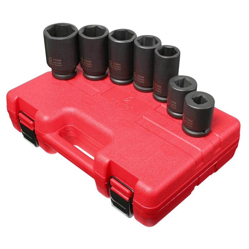 Sunex 4070M Socket Set Impact 3/4In. Dr.7Pc Met Truck Serv Set - Pelican Power Tool