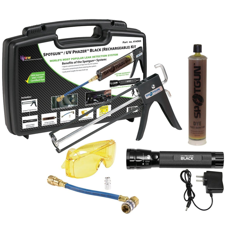 UVIEW 414565 Spotgun/Uv Phazer Black (Rechargeable) Kit - Pelican Power Tool