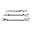 GearWrench 81915 3 Pc Flex Flare Nut Wrench Set- Metric - Pelican Power Tool