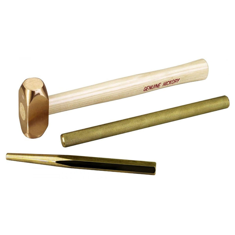 OTC 4606 Brass Hammer And Punch Set - Pelican Power Tool