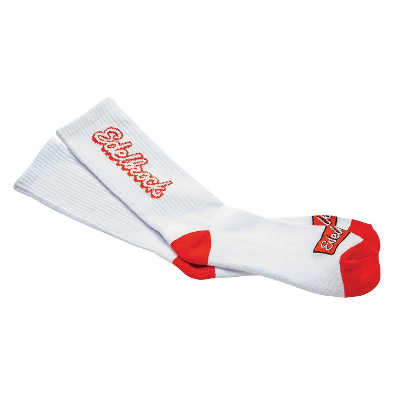 EDELBROCK 189222 Red Script Crew Socks (Pair) - Pelican Power Tool