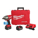 Milwaukee 2864-22 M18 FUEL w/ ONE-KEY High Torque 3/4 in. Impact Wrench and Friction Ring and 2 Batteries Kit - Pelican Power Tool
