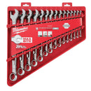 Milwaukee 48-22-9415 15-Piece MAX BITE Combination Wrench Set - SAE, Open-End Grip, I-Beam Handle - Pelican Power Tool