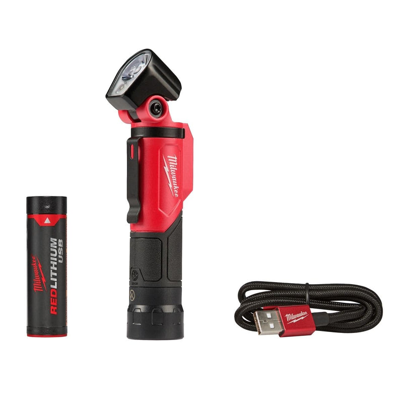 Milwaukee 2113-21 USB Rechargable Pivoting Flashlight Includes One Redlithium USB Battery Kit - Pelican Power Tool