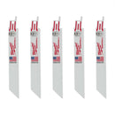 Milwaukee 48-00-5186 5-Pack of 6 in. 24 TPI Thin Metal Cutting SAWZALL Reciprocating Saw Blades - Pelican Power Tool
