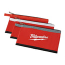 Milwaukee 48-22-8193 3-Pack Heavy Duty Canvas Zippered Pouches - Pelican Power Tool