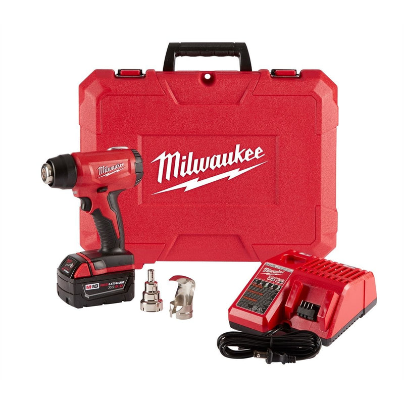 Milwaukee 2688-21 M18 Compact Heat Gun w/ LED Light and 1 REDLITHIUM XC5.0 Battery Kit - Pelican Power Tool