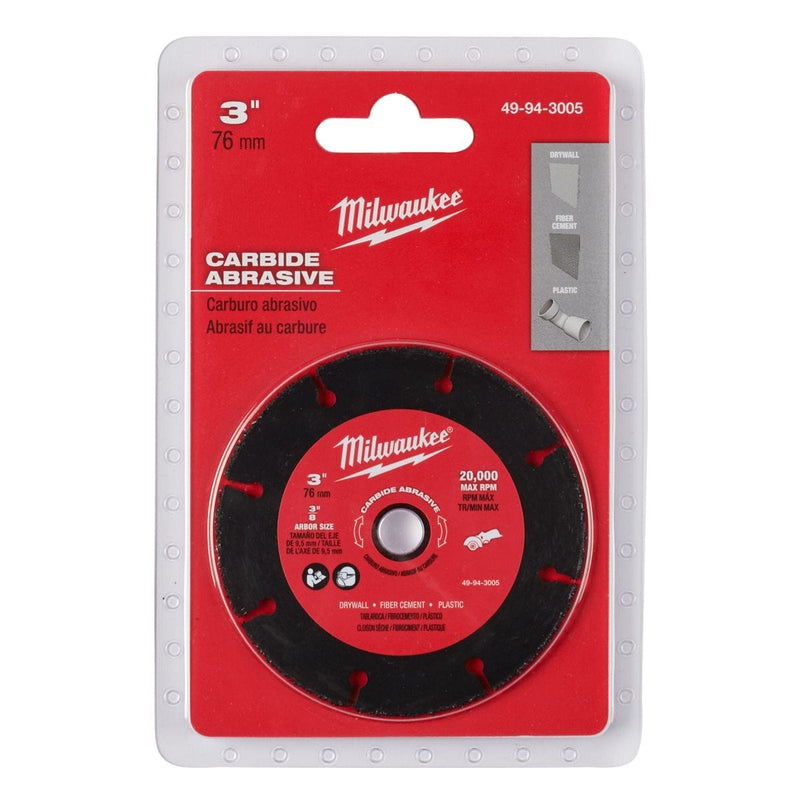 Milwaukee 49-94-3005 3 in. Carbide Abrasive Cut Off Blade MAX 20k RPM - Pelican Power Tool