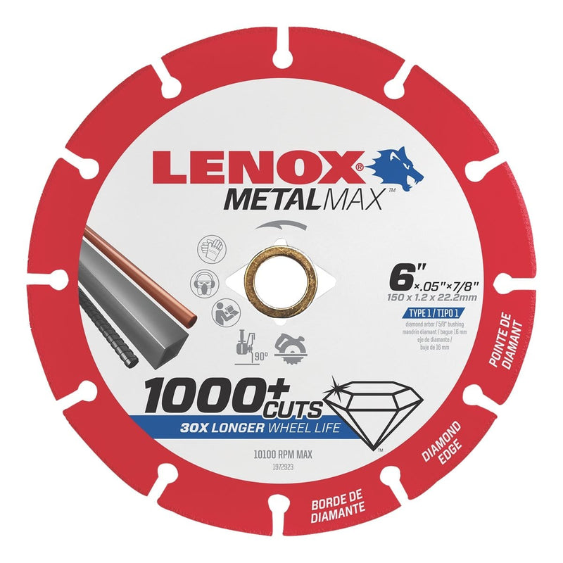IRWIN 1972923 Metal Max 6" Diam Cutoff Wheel Ag/Cs 7/8" - Pelican Power Tool