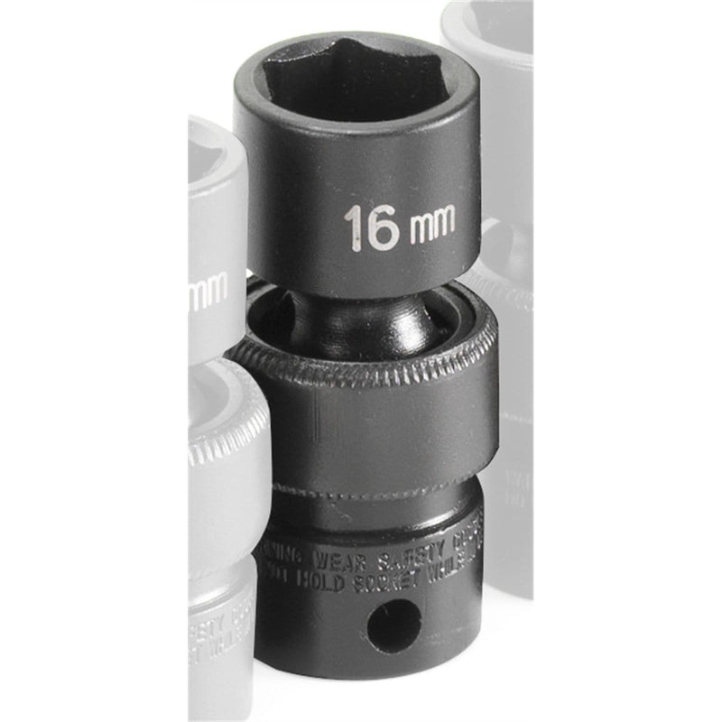 Grey Pneumatic 1016UM 3/8 in. Drive x 16mm Standard Universal - Pelican Power Tool