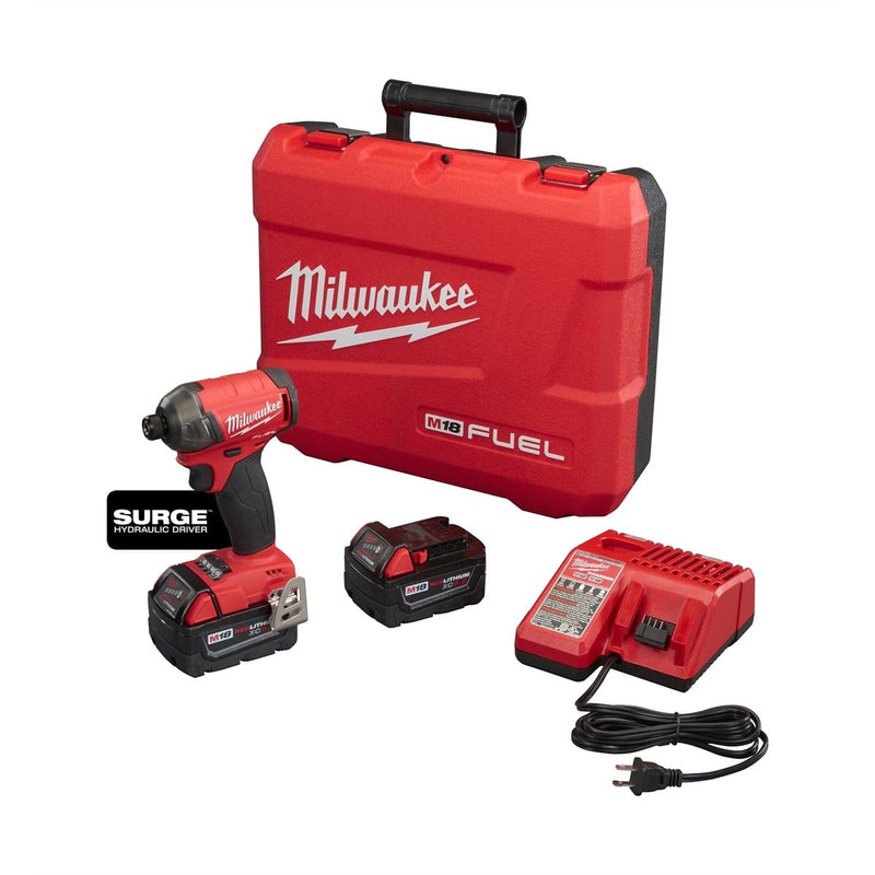 Milwaukee 2760-22 M18 Fuel Surge 1/4" Hex Hydraulic Driver (2) Batt Kit - Pelican Power Tool