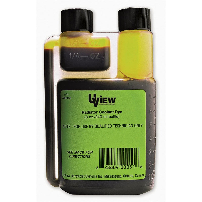 UVIEW 483908 Radiator Coolant Dye 8 Oz Bottle - Pelican Power Tool