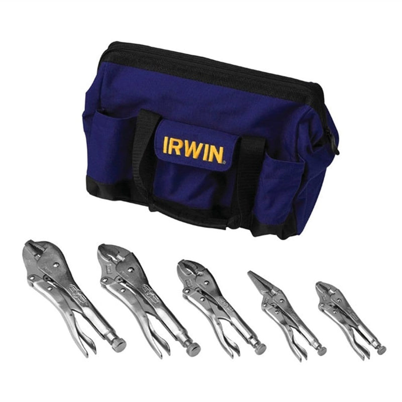 Vise Grip 2077704 Irwin Vise-Grip 5-Piece Locking Pliers Set In Bag - Pelican Power Tool