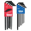 Eklind Tool Company 13218 Hex Key Set 18 Pc Ball End 13211/13607 Combo - Pelican Power Tool