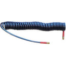 The Main Resource  Coiled Blue Air Hose 3/8" X 30', 1/4" Male Swivel Fittings On Each End, Polyurethane W/Recoil Memory - Pelican Power Tool