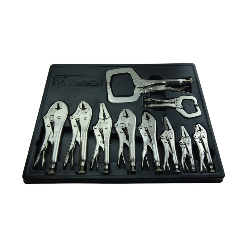 K Tool International DLS-10 Locking Pliers Set 10Pcs - Pelican Power Tool