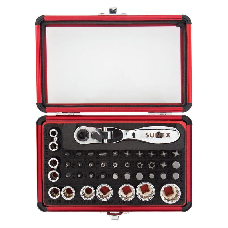 Sunex 9732 44-Piece Mini 1/4 In. Drive Dual Flex - Pelican Power Tool
