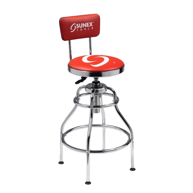 Sunex 8516 Hydraulic Shop Stool Chrome) - Pelican Power Tool