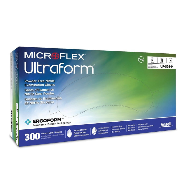 Microflex UF524S Ultraform Nitrile Exam Gloves S 300Pk - Pelican Power Tool