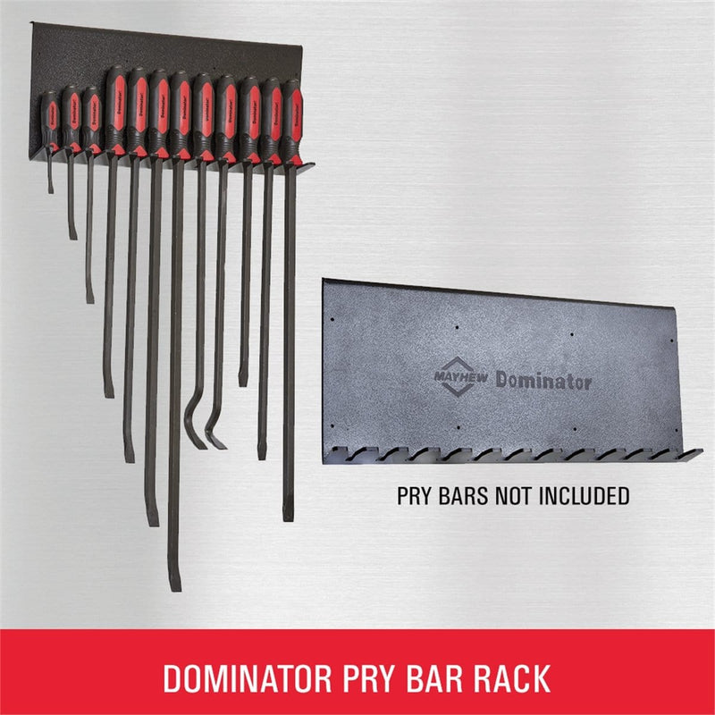 Mayhew 13070H 12-Pc Pry Bar Rack Wall Hook Mount - Pelican Power Tool