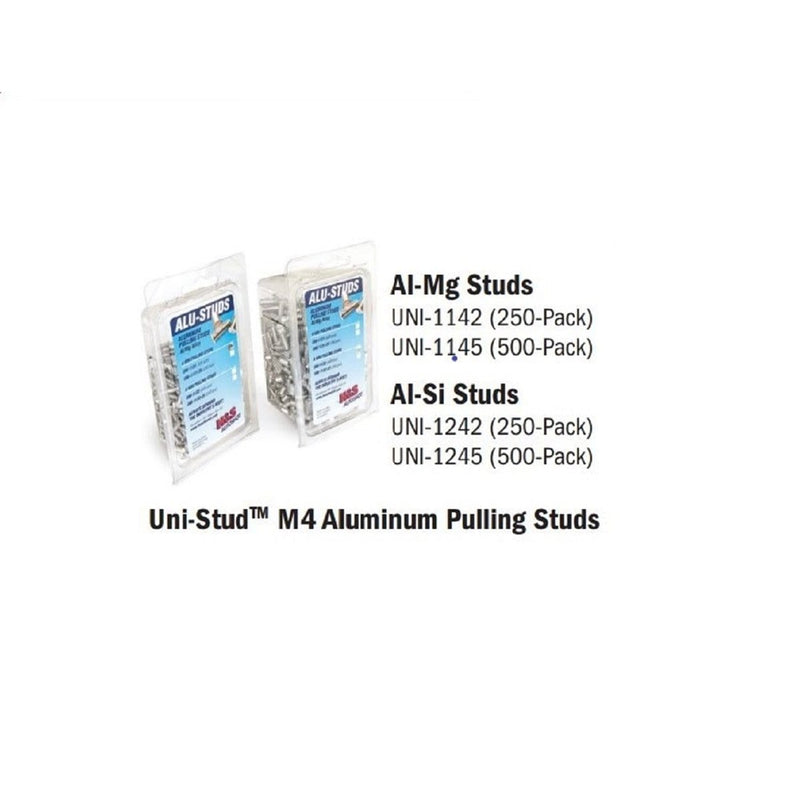 H&S AutoShot UNI-1242 M4 Aluminum Pulling Studs Al-Si 250-Pack - Pelican Power Tool