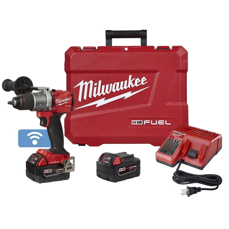 Milwaukee 2805-22 M18 Fuel 1/2" Drill One Key (2) Batt Kit - Pelican Power Tool