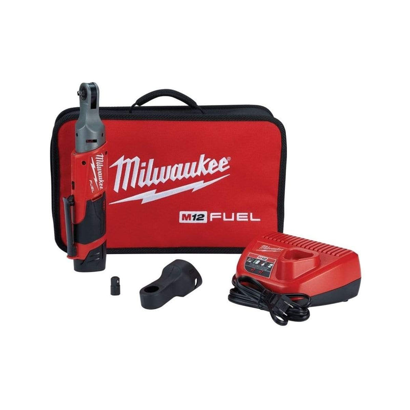 Milwaukee 2556-21 M12 Fuel 1/4" Cordless Ratchet Auto (1) Batt Kit - Pelican Power Tool