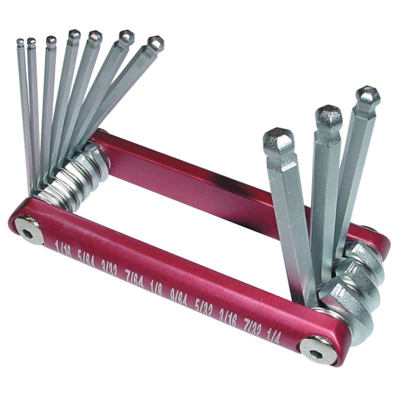 Titan 12700 Ball Hex Key Set Sae Red - Pelican Power Tool