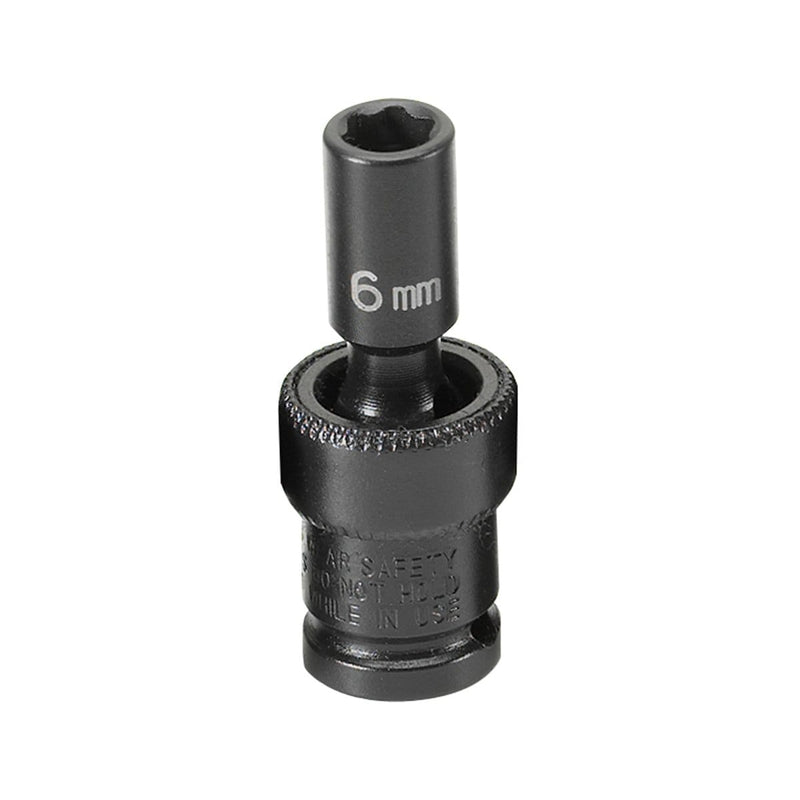 Grey Pneumatic 1/4" Surface Drive x 6mm Standard Universal 1/4" Drive Standard Metric Universal Impact Socket - 6mm - Pelican Power Tool