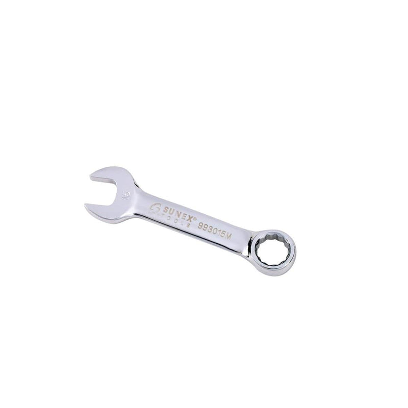 Sunex 993015M 15 Mm Fully Polished Stubby Combinati - Pelican Power Tool