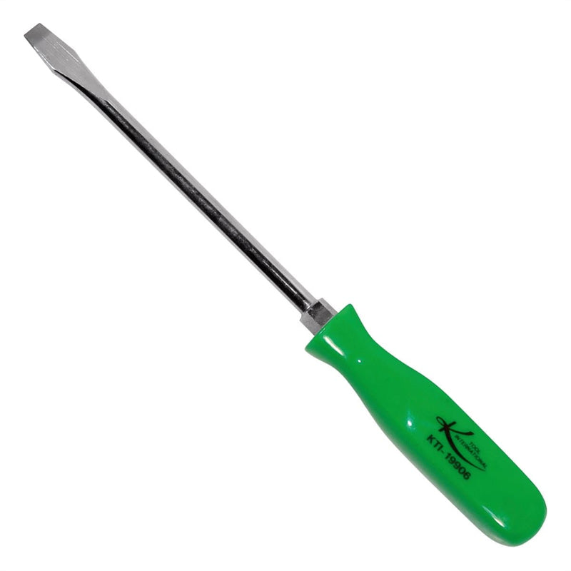 K Tool International KTI-19906 6 In. Slotted Screwdriver With Green Square Handle - Pelican Power Tool