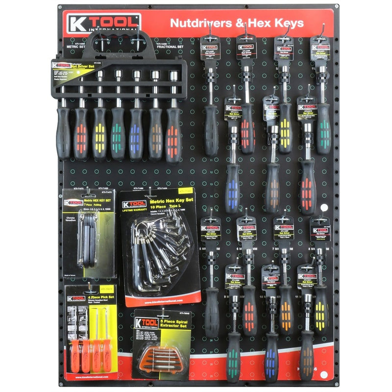 K Tool International KTI-0836 Nutdrivers And Hex Keys Display - Pelican Power Tool