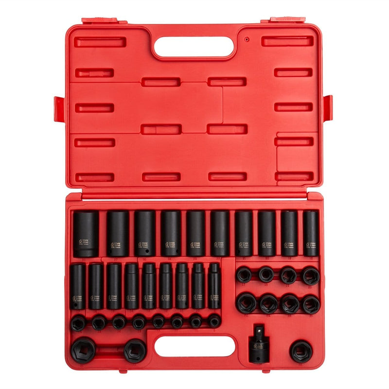 Sunex 2669 1/2" Drive 39 Piece Metric Deep Impact Socket Set - Pelican Power Tool