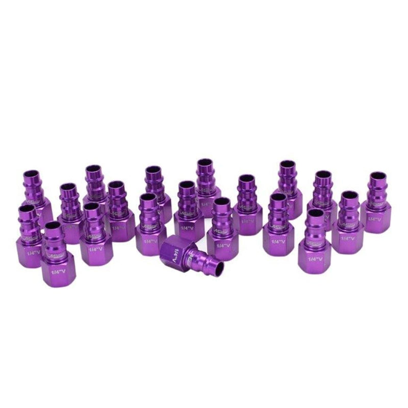 Milton Industries 761VC-20 Highflow Plugs, V-Style Purple,1/4" Fnpt - Pelican Power Tool