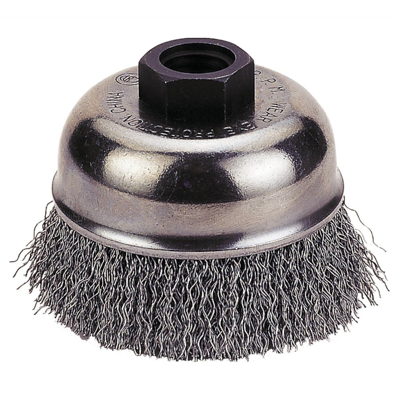 Firepower 1423-3158 Cup Brush 4" Crimped Wire, 5/8"-11 Nc - Pelican Power Tool