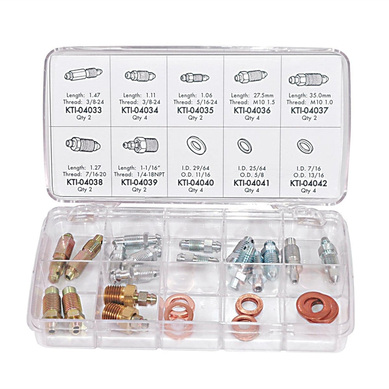 K Tool International KTI-00006 Bleeder Screw Kit - Pelican Power Tool