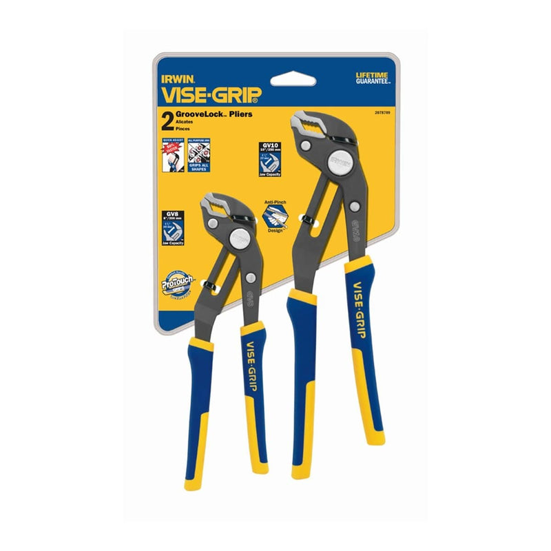 Vise Grip 2078709 2 Pc Groovelock Clamshell Set - Pelican Power Tool