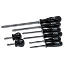 K Tool International KTI-19000 8-Piece Black Phillips And Slotted Screwdriver Set - Pelican Power Tool