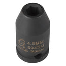 Sunex 8045M Socket Impact 4.5Mm 1/4In. Drive Std 6 Point - Pelican Power Tool