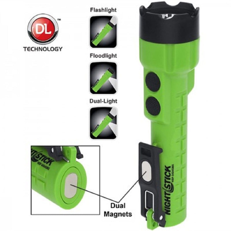 Bayco NSP-2424GMX X-Series Dual-Light Flashlight - Green - Pelican Power Tool