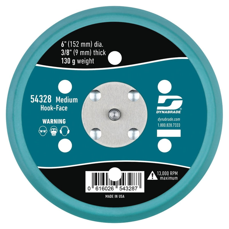 Dynabrade 54328 6 In Hook-Face Sanding Pad - Pelican Power Tool