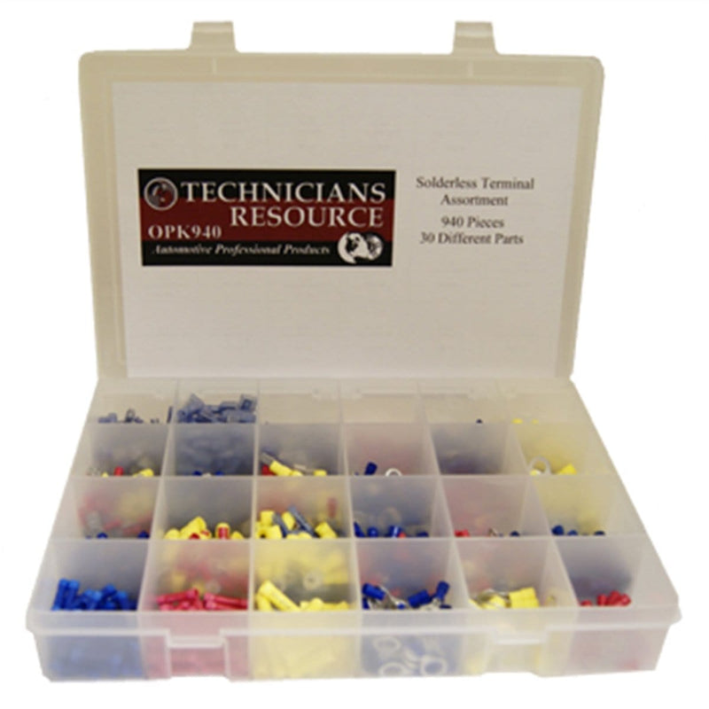 The Main Resource  Large Solderless Terminal Assortment (940 Pcs) - Pelican Power Tool