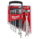 Milwaukee 48-22-9506 7Pc Ratcheting Combination Wrench Set - Metric - Pelican Power Tool