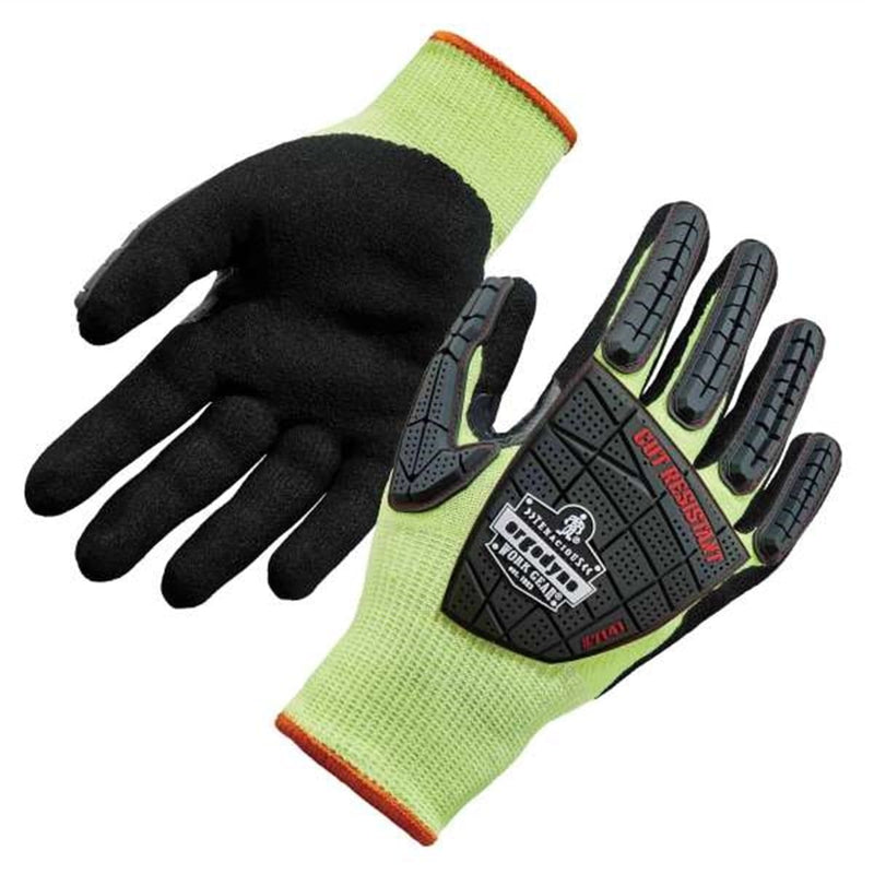 Ergodyne 17914 7141 L Lime Nitrile-Coated Dir Level 4 Cut-Resis Gloves - Pelican Power Tool