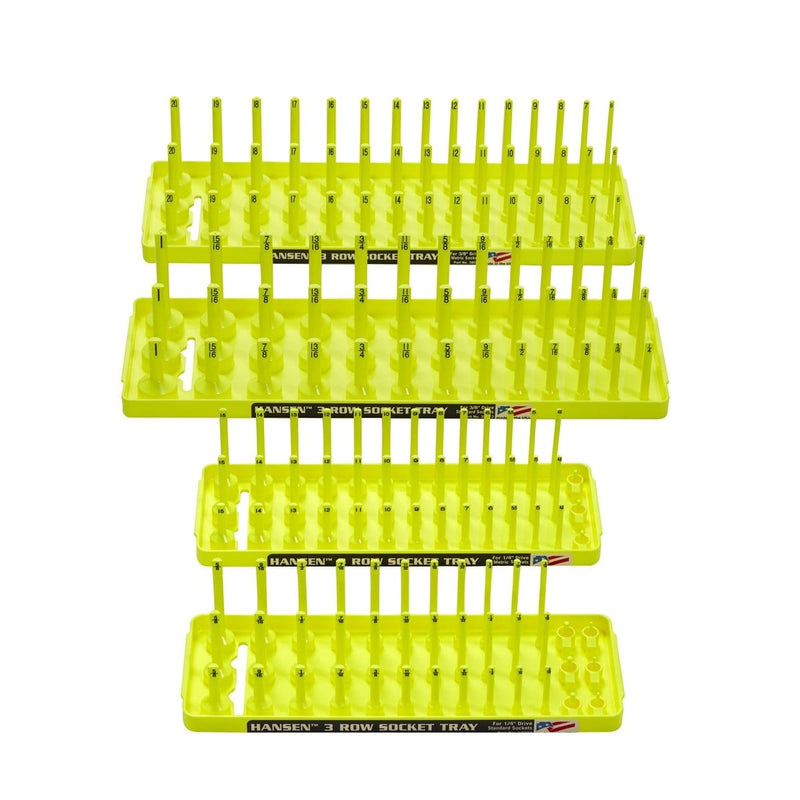 Hansen Global 92006 Hi-Viz 4-Pack Soc Holder, Yellow - Pelican Power Tool