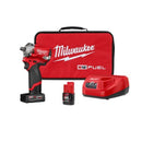 Milwaukee 2555-22 M12 Fuel Stub 1/2" Imp Wrench (2) Batt Kit - Pelican Power Tool