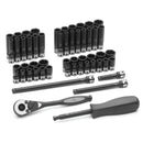 Grey Pneumatic 89653CRD Grey PneumaticvÇ¬Æ 53-Piece 1/4 in. Drive Fractional SAE & Metric Duo-Socket 6-Point Set - Pelican Power Tool