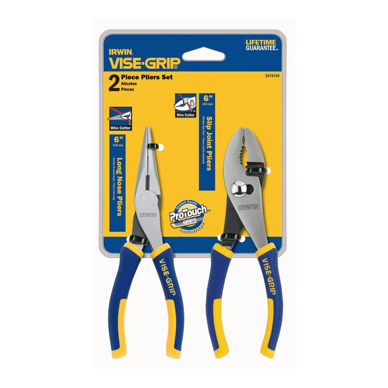 Vise Grip 2078702 2Pc Propliers Set 6In Slip Joint & Long Nose - Pelican Power Tool