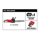 Milwaukee 2727-21HD M18 Fuel 16" Chainsaw Kit (1) Hd12.0 Batt Rapid Charger - Pelican Power Tool