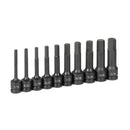 Grey Pneumatic 1340H 1/2" Drive 10 Pc. 4" Length Fractional Hex Driver Set - Pelican Power Tool